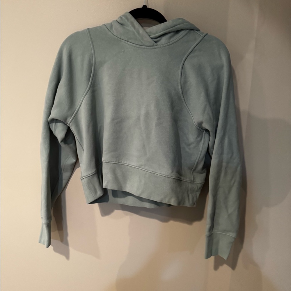 Lululemon Athletica Green Cropped Hoodie
